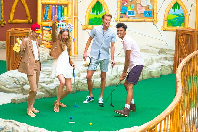 American Dream Angry Birds Indoor Mini Golf Ticket - Eighteen holes with a playful challenge
