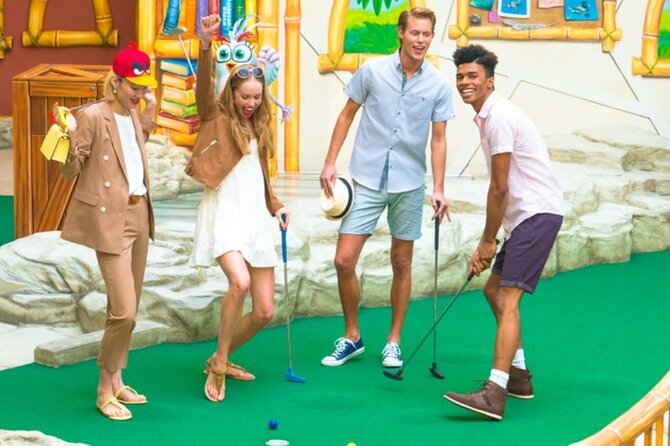 American Dream Angry Birds Indoor Mini Golf Ticket - The American Dream setting near New York City