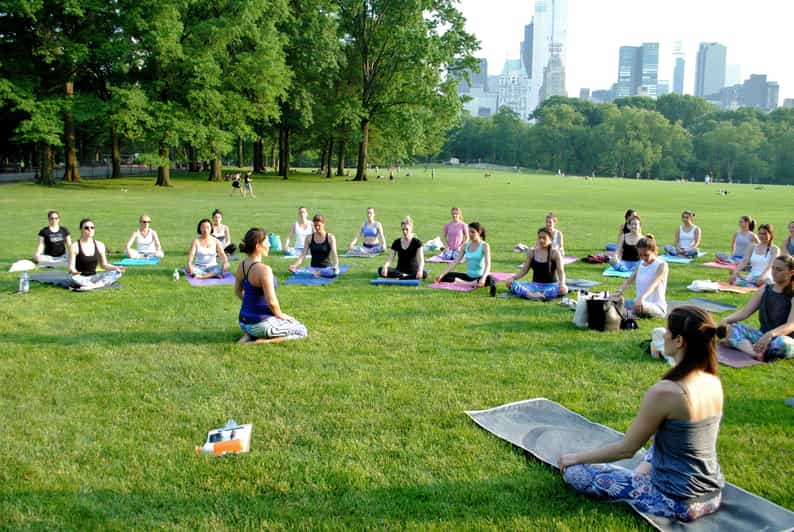 Central Park, New York: Yoga Classes in the park since 2012 - Finding calm beside Sheep Meadow