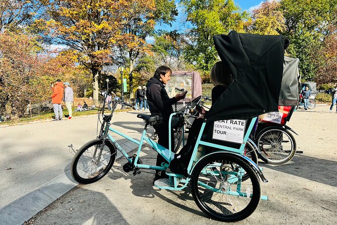 Central Park Private Pedicab Tour (60 mins) - Bethesda Fountain, the Lake, and the Mall