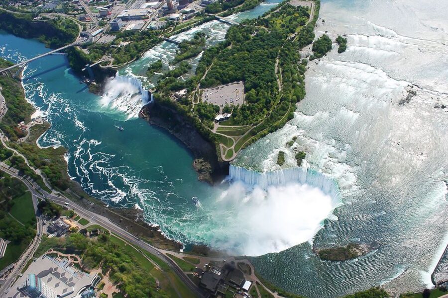 From NYC: Niagara Falls Full-Day Tour with Maid of the Mist - First views of the three Niagara Falls