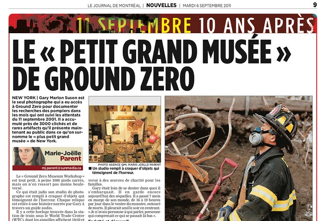 Ground Zero Museum Workshop Tour - The rare chance to touch Ground Zero remnants