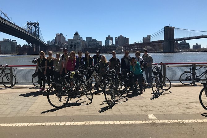 Manhattan and Brooklyn Bridge Bicycle Tour - Dumbo’s restaurants, bars, and waterfront setting