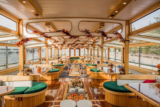 New York Afternoon Fall Foliage Cruise with Lunch - Passing Columbia University by boat