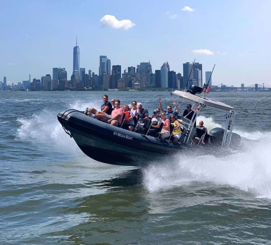 New York City: Harbor Speedboat Tour - Brooklyn waterfront, Red Hook, and Governors Island