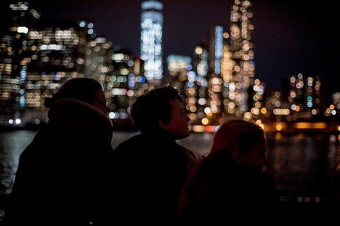 New York City Skyline Lights Sail - The Statue of Liberty after dark