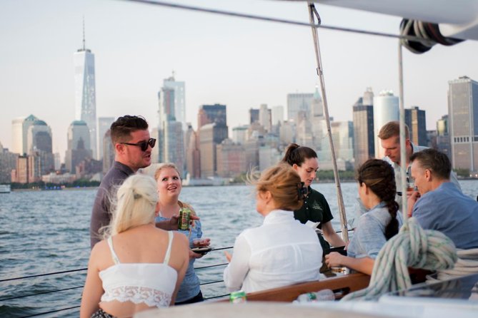 New York City Sunset Sail to the Statue of Liberty - Down the Hudson toward Battery Park