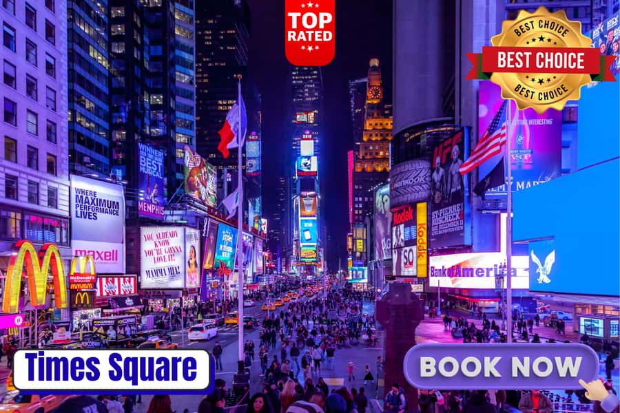 NYC : Big Apple City Lights & Broadway Express Tour 40 Mins - Broadway theaters and the street-level show