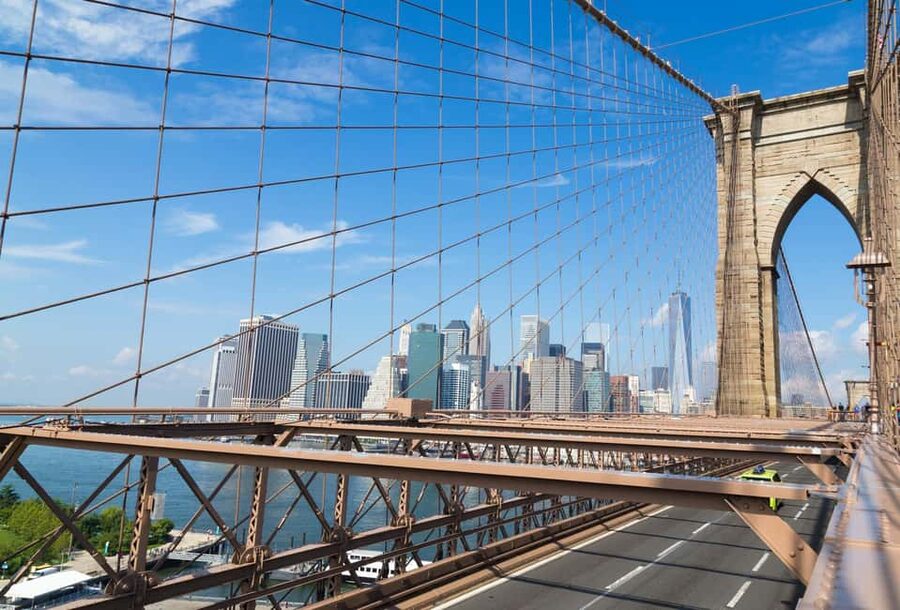 NYC: Brooklyn Bridge, DUMBO, and Skyline Small Group Tour - Crossing the Brooklyn Bridge on foot