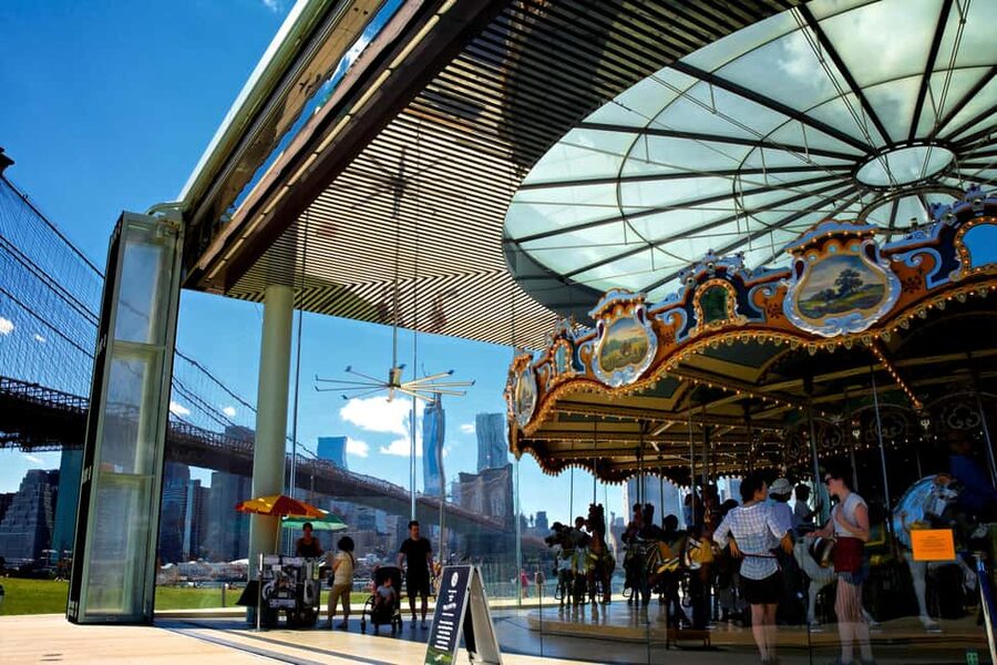 NYC: Brooklyn Bridge, DUMBO, and Skyline Small Group Tour - The final stop at Time Out Market