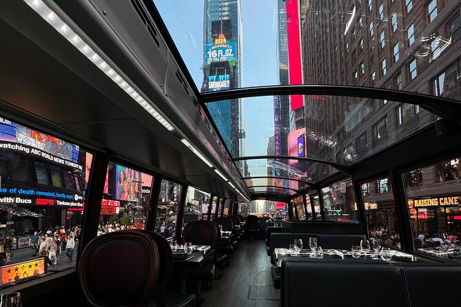 NYC Bustronome Gourmet Sightseeing Dinner tour Panoramic Bus - Key points to know before booking