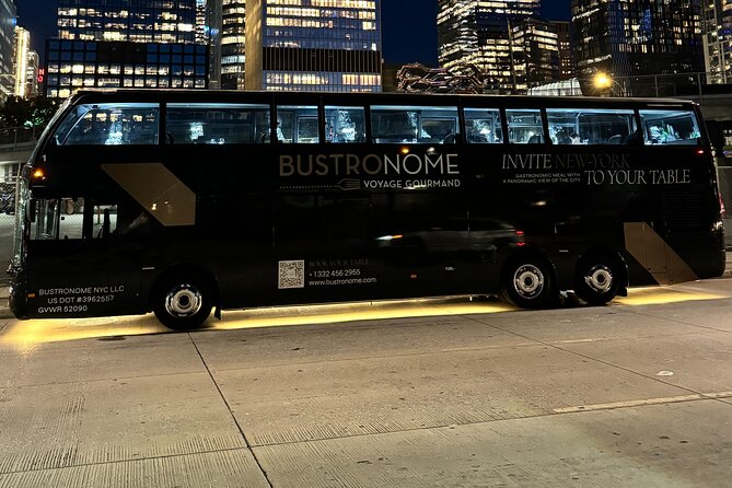 NYC Bustronome Gourmet Sightseeing Dinner tour Panoramic Bus - The National 9/11 site needs separate time