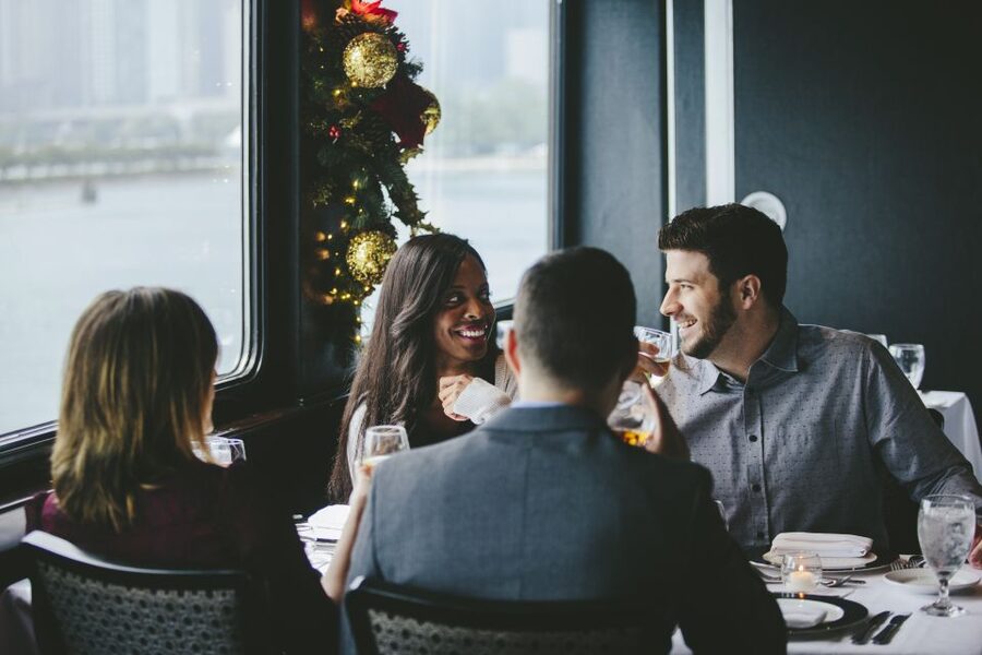 NYC: Christmas Eve Buffet Lunch or Dinner Harbor Cruise - A Christmas Eve meal that keeps moving