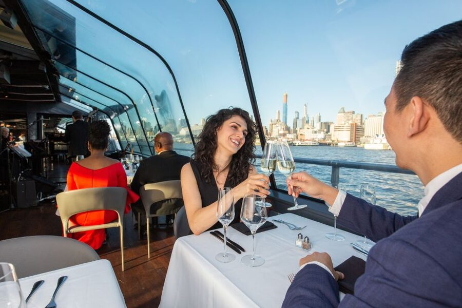 NYC: Christmas Eve Gourmet Brunch or Dinner Harbor Cruise - Music, lights, and a polished holiday setting