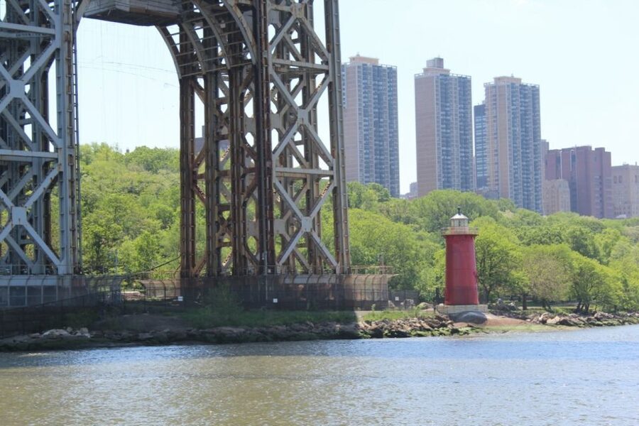 NYC: Hudson River Fall Foliage Yacht Tour - The Palisades, seen from below