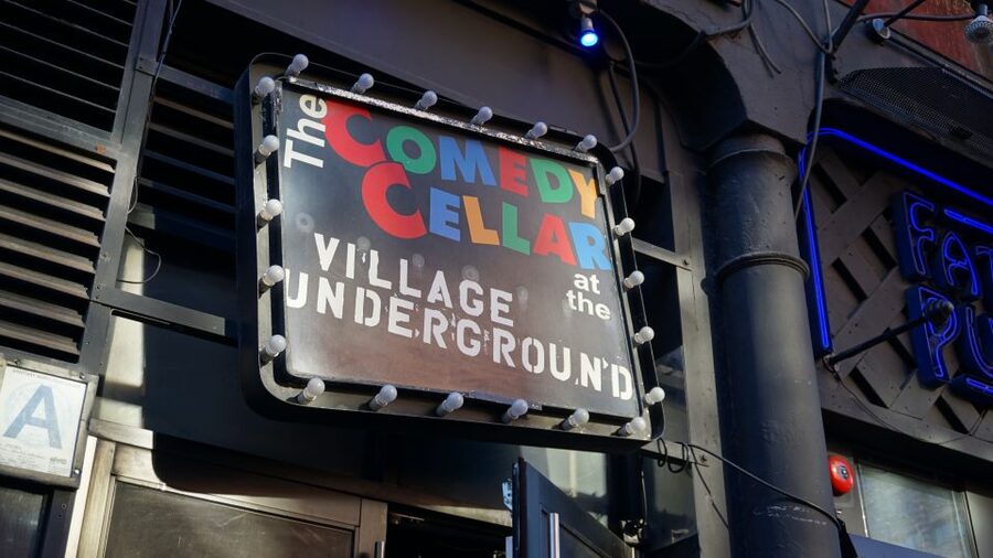 NYC: New York City History of Stand-Up Comedy Tour - The Comedy Cellar marquee and Village Underground