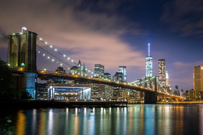 NYC Panoramic: Brooklyn and New Jersey Waterfront Night Tour - Hoboken Waterfront: pizza with the Manhattan skyline