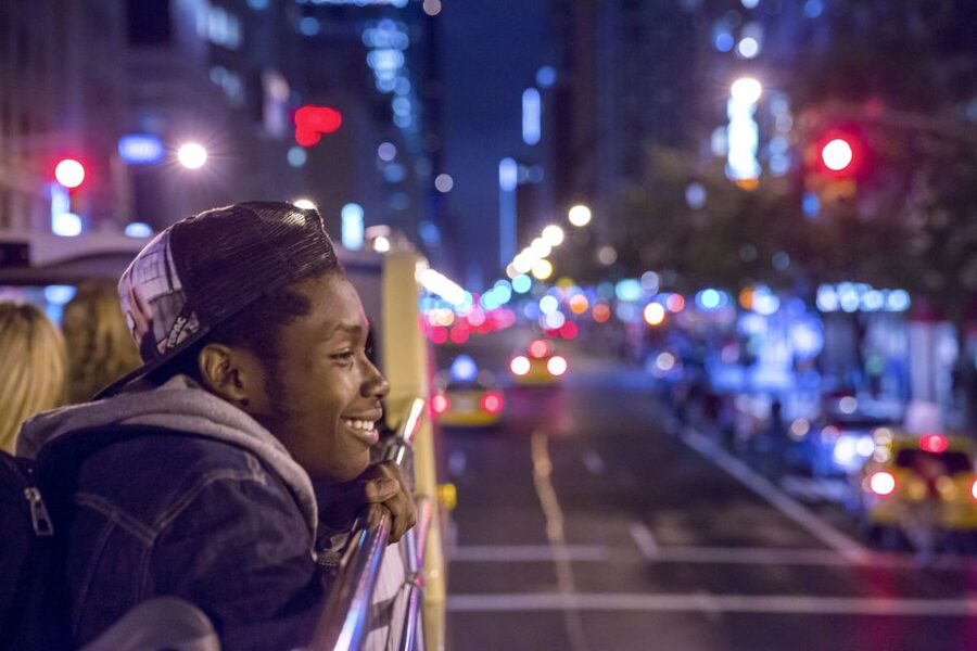 NYC: Sightseeing Night Tour by Open-Top Bus with Live Guide - Starting beneath the Times Square lights