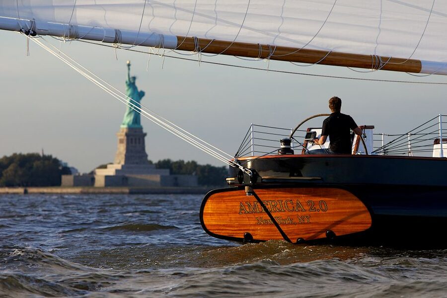 NYC: Statue of Liberty Cruise aboard a Classic Sailboat - Leaving Chelsea Piers on Pier 62
