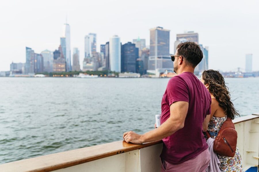 NYC: Sunset Jazz Sail aboard the 'Clipper City' - Sailing Toward Lady Liberty at Sunset