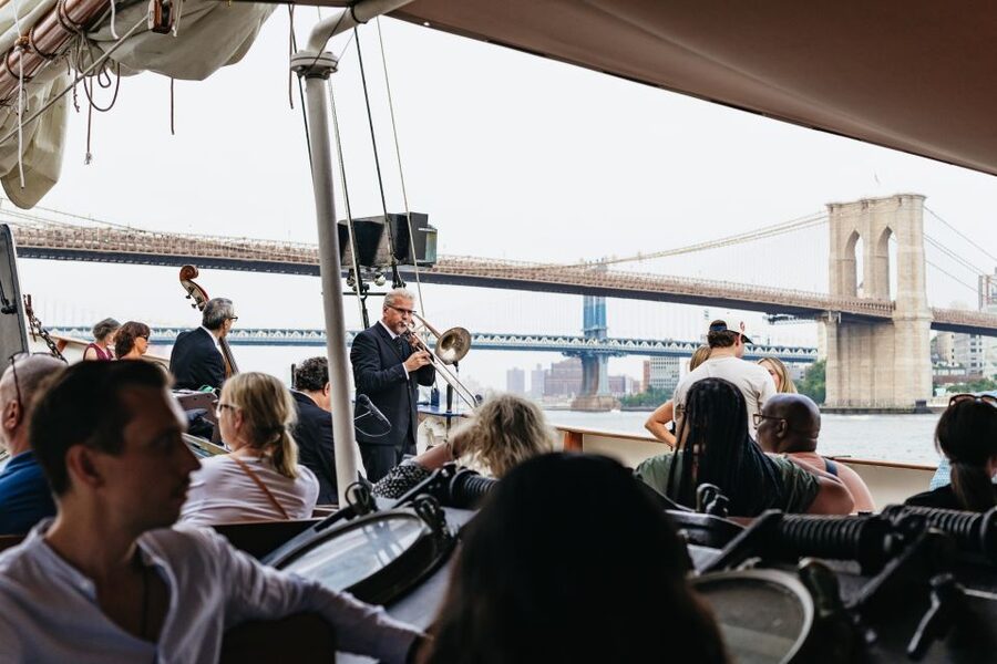 NYC: Sunset Jazz Sail aboard the 'Clipper City' - Cocktails, Wine, and the Onboard Bar
