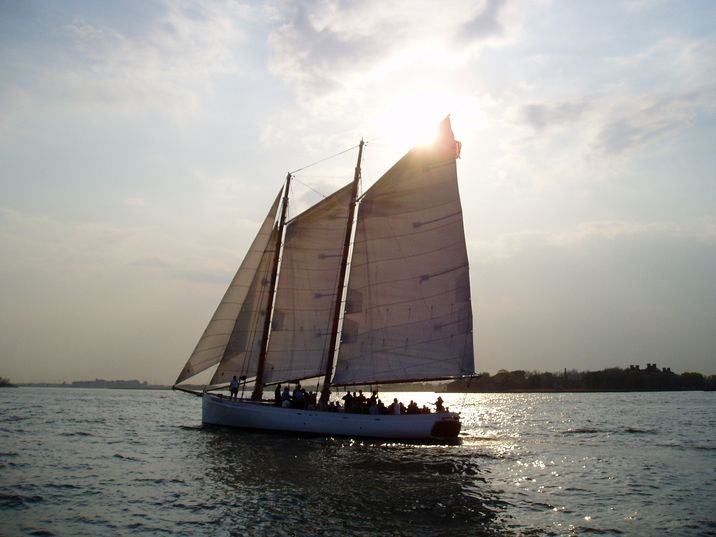 NYC: Sunset Sail Aboard Schooner Adirondack - The complimentary drink and onboard atmosphere