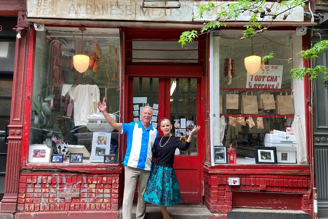 Private Marvelous Mrs. Maisel Sites Guided Tour - The butcher shop delivers the tour’s most memorable photo moment
