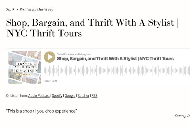 Private Secondhand Bargain Shopping & Styling Tour with a Personal Shopper - Why a personal shopper helps in Manhattan