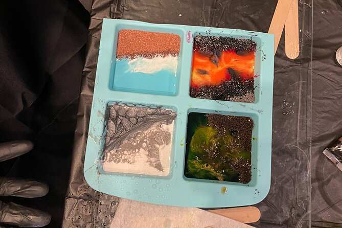 Resin Artwork in a Nolita Artist's Studio - Leaving the artwork to cure overnight