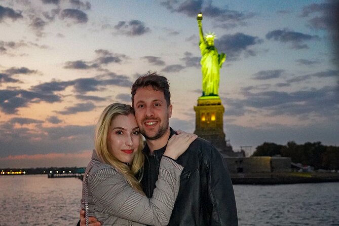 Starship Sunset Cruise NYC - City Lights & Skyline Views - Lady Liberty after sunset